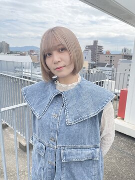 ラニヘアサロン(lani hair salon) ミルクティーベージュ/ハイトーン/ボブ/柔らかカラー