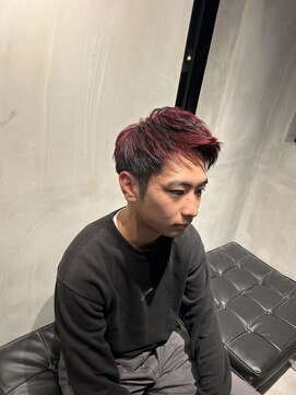 メンズヘアースパイス 本庄(Mens Hair SPICE) 赤黒メッシュ