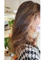 松本平太郎美容室 国立店 ロングレイヤー×イノアカラー×ハイライト/30代40代50代60代