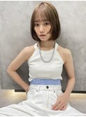 ブリーチなしカラー伸ばしかけヘア簡単スタイリング小顔ヘア