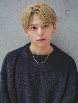 アンサー 渋谷(ANSWER) センターパートニュアンスパーマナチュラル縮毛矯正毛流れ韓国