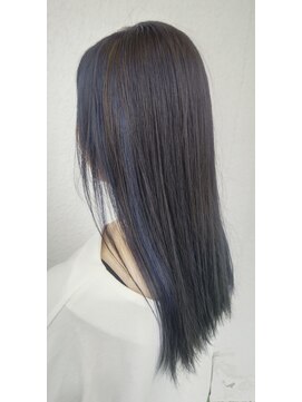 レイジーウッド(Lazy wood) インナーカラー×コバルト