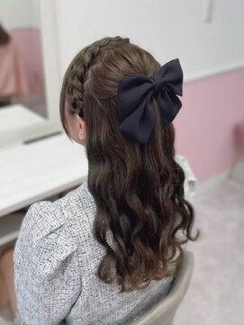 ヘアセットサロン ミント(Hair set salon MINT) 編みカチュハーフアップ