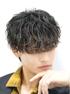 オーシャントーキョーウエスト 心斎橋 (OCEAN TOKYO WEST) シャドウパーマシースルーラウンドマッシュ波巻きパーマウルフ