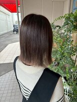 オープンジョー(Open Jaw)&nbsp;艶髪ダークブラウン/透明感/切りっぱなしミディアムボブ