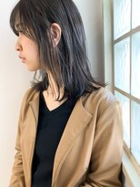 ヌード(nude)&nbsp;nude仲井【ブルーアッシュグレー】切りっぱなし ミディアム