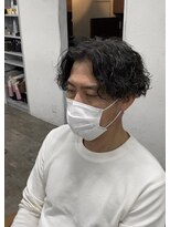 プライズ アイリス 池袋東口店(prize Iris)&nbsp;スパイラルセンターパート/メンズパーマ/￥10780