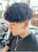波巻きスパイラルツイストスパイラルパーママッシュメンズヘア