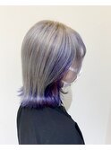 シルバーバイオレットインナーカラー