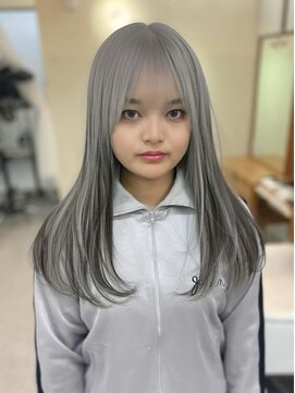 ヘアー アレス(hair ales) デザインカラー 小顔 暗めカラー 前髪 エクステ