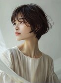 ★暗めカラーグランマッシュフェイスフレーミングデザインカラー