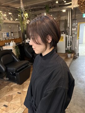 ウィークエンド(WEEKEND) 楽ちんショート×ベージュ白髪ぼかし