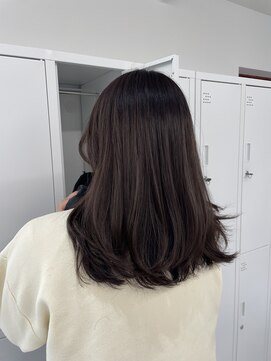 ヌーヴェル(nouvelle) 透明感グレージュ/アディクシーカラー/ミディアムレイヤー