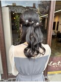 ハーフアップ/ヘアセット/ヘアアレンジ/結婚式ヘア/お呼ばれヘア