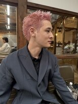 ソーレ(sole)&nbsp;yosukeピンクスパイキーショートハイトーンメンズショート