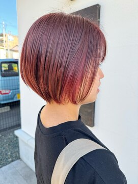 プリームヘアーホワイト(Pleame hair WHITE) インナーピンクで柔らかヘア