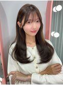 韓国ヘア/レイヤーカット/顔まわりレイヤー/前髪あり/シースルー
