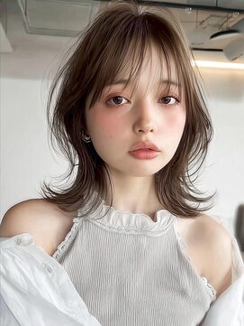 アイシーキョウト(I see kyoto) 大人可愛い/くびれヘア/ブラウンベージュ/前髪あり