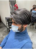 ハイトーン,センターパート,ウェーブ,立体感ヘア,外国人風カラー