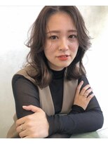 ジーナ 福岡天神(Zina) グレージュ × ミディアム【Zina福岡天神】