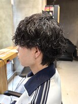 エリマ 調布(elima) 調布メンズパーマ波巻きパーマプードルパーマッシュウルフ強め