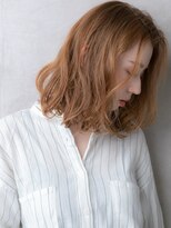 カバーヘア ブリス 北浦和(COVER HAIR bliss)&nbsp;スモーキーブラウンドライパーマかきあげボブX北浦和20代30代