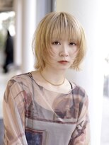 エムスラッシュ 本牧(M.SLASH)&nbsp;金髪/ハッシュレイヤーボブ/ショートボブ/クラゲカット/本牧