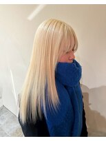 グッドフェローズ キタホリエ(GoodFellas kitahorie) 透明感抜群のハイトーンストレートロングレイヤーブリーチ艶感