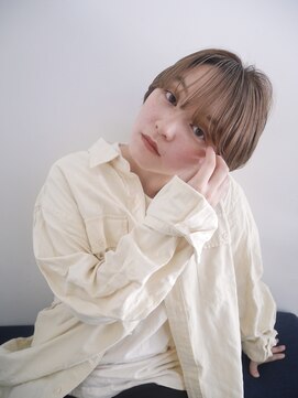 トレス(TRESS) マッシュショート/前髪/透け感グレージュ/ペールベージュ