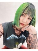 【早瀬忍 梅田中津】蛍光イエローグリーンデザインカラー