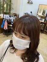 ギフト ヘアー サロン(gift hair salon) コテ巻き風前髪パーマ