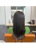 オリーブベージュ×外ハネ