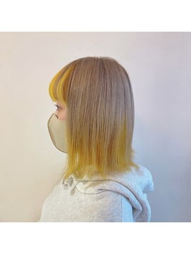ヘアカラーファクトリー 原口☆ブロンド×イエローグラデ☆福岡久留米