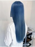 20代30代40代艶感ストレートブルーカラー寒色系透明感美肌