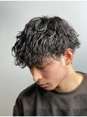 20代30代ツーブロックマッシュツイストスパイラルパーマ