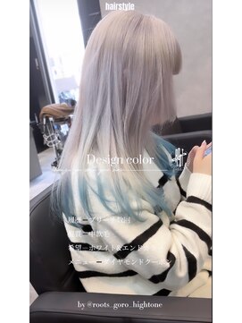 ルーツ(Roots) goro ホワイト×エンドカラー