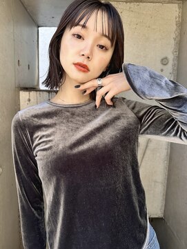 ミンクス渋谷スマートサロン(MINX shibuya smart salon) シアーカラー ショート 姫カット ダークアッシュ 魅力倍増カール