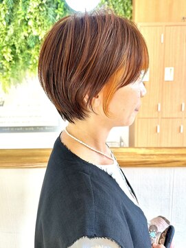 ビューブルー 亀戸錦糸町(VIEW BLUE) 大人ショートボブ丸みショートカットマッシュショート前髪あり