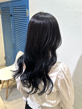 アジールヘア 池袋東口店(agir hair) 高発色イルミナ透明感ブルーブラックカラー