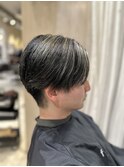 メンズハイライトブリーチカラーベージュブロンドグレージュ