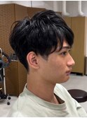 メンズマッシュ刈り上げ波巻きツイストスパイラルパーマ北千住