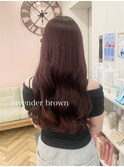 ブリーチなしダブルカラーラベンダーブラウン