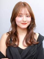 ヘアサロン ガリカ 表参道(hair salon Gallica)&nbsp;シースルーバングレイヤーロングに艶感ショコラベージュ