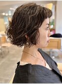 本八幡×くせ毛風パーマ×おしゃれショートボブ×黒髪