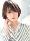 大人ショートボブ/レイヤーボブ/前髪あり/20代30代40代