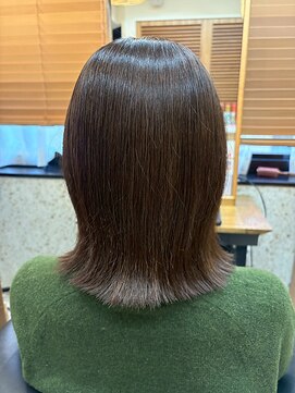 ヘアリゾート粋 トゥジュ 池袋東口店(tujuh) 透明感ダークグレージュ/ミディアム/切りっぱなしボブ