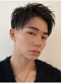 波巻きツイストスパイラル刈り上げセンターパートフェザーパーマ