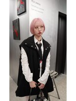 ペレ 梅田(PELE) ピンクベージュ/アンブレラカラー/クールショート/前髪/梅田