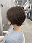 元町石川町レイヤーカット韓国ダブルカラー顔周り前髪カットボブ