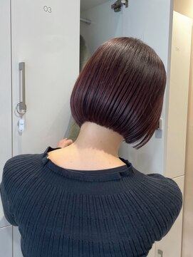 ローヴ 梅田(L'aube) 髪質改善 切りっぱなしボブ 大人ボブ タッセル
